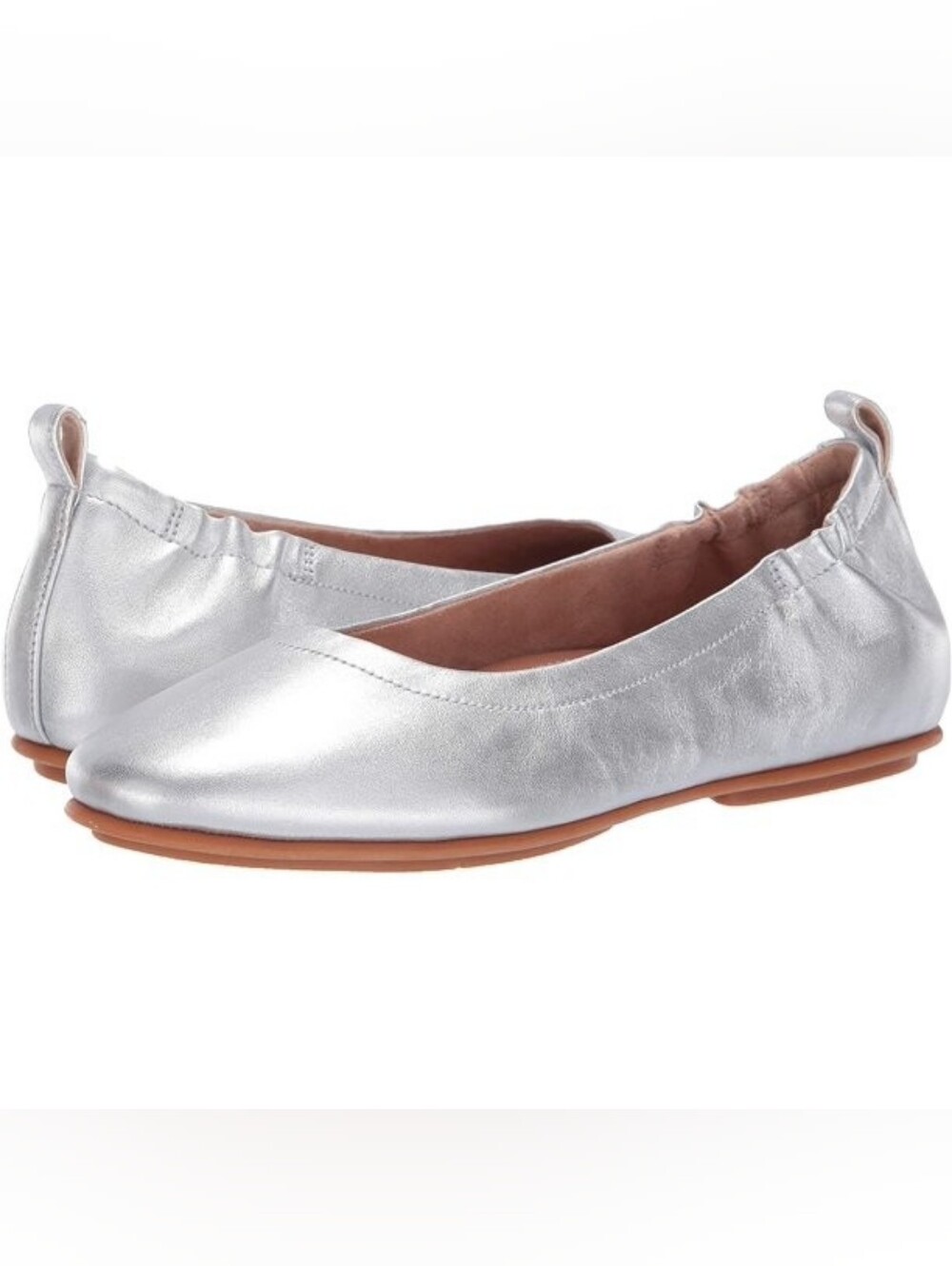 FitFlop Womens Allegro Ballerinas Ballet Flat Size 8.5 In Silver